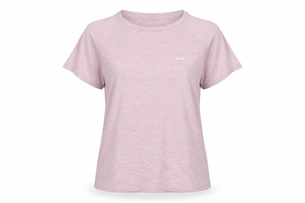 MP Women's Pink Regular Fit Gym T-Shirt, Size S