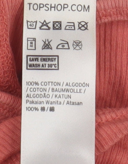Womens UK Size 10 Topshop Pink Basic Camisole