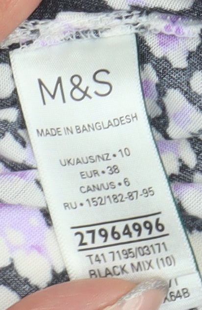 Womens UK Size 10 Marks and Spencer Multicoloured  Blouse