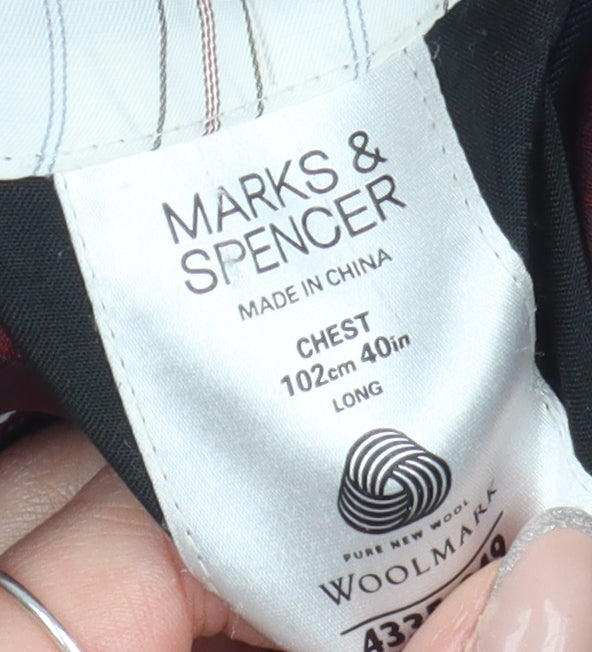Mens UK Size 40 Marks and Spencer Regular Blue Suit Jacket