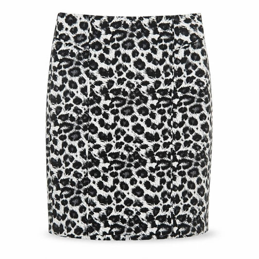 Front view of Gerard Women's, size 16, Black Animal Print Pencil Skirt