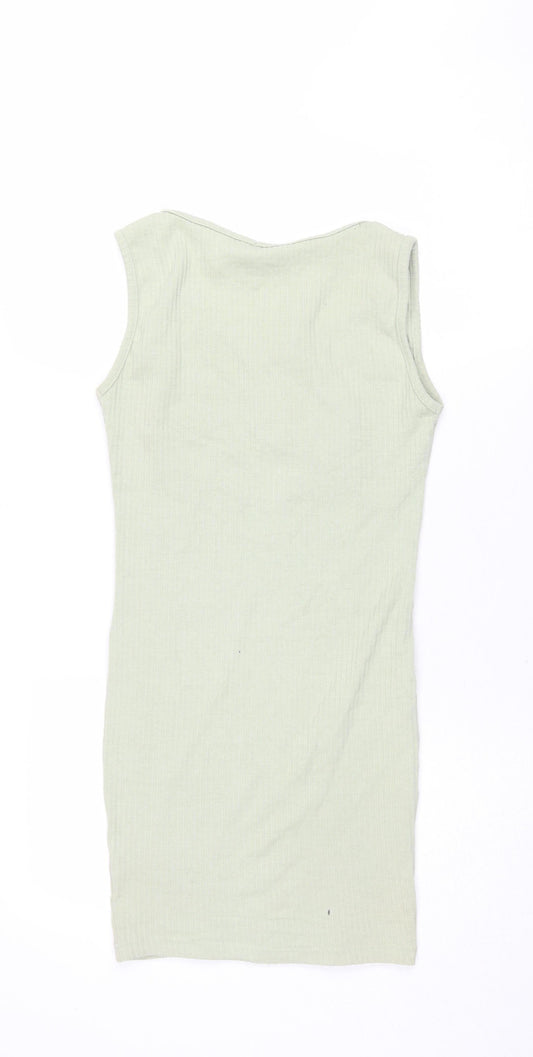 PRETTYLITTLETHING Women's Green Tank Dress Size 10
