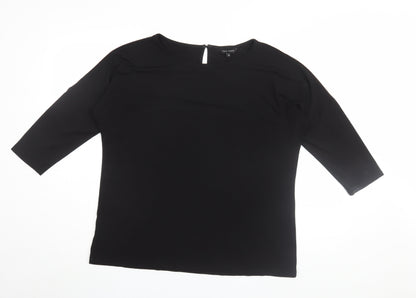 Womens UK Size 12 New Look Black Basic T-Shirt