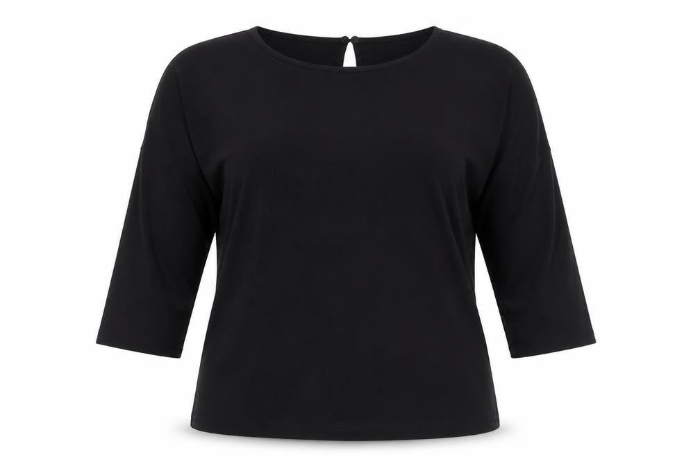 Womens UK Size 12 New Look Black Basic T-Shirt