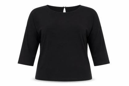 Womens UK Size 12 New Look Black Basic T-Shirt
