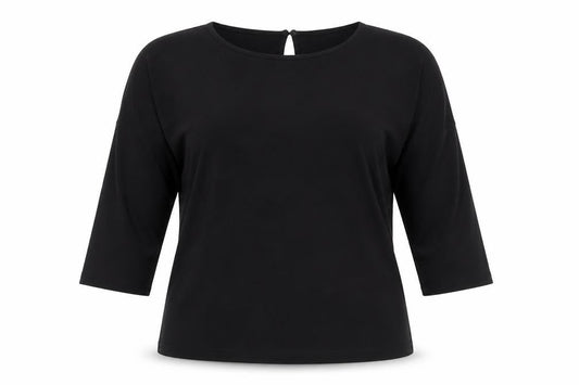 Womens UK Size 12 New Look Black Basic T-Shirt
