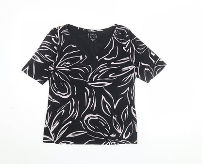 Womens UK Size 10 Love Tees Black Basic T-Shirt