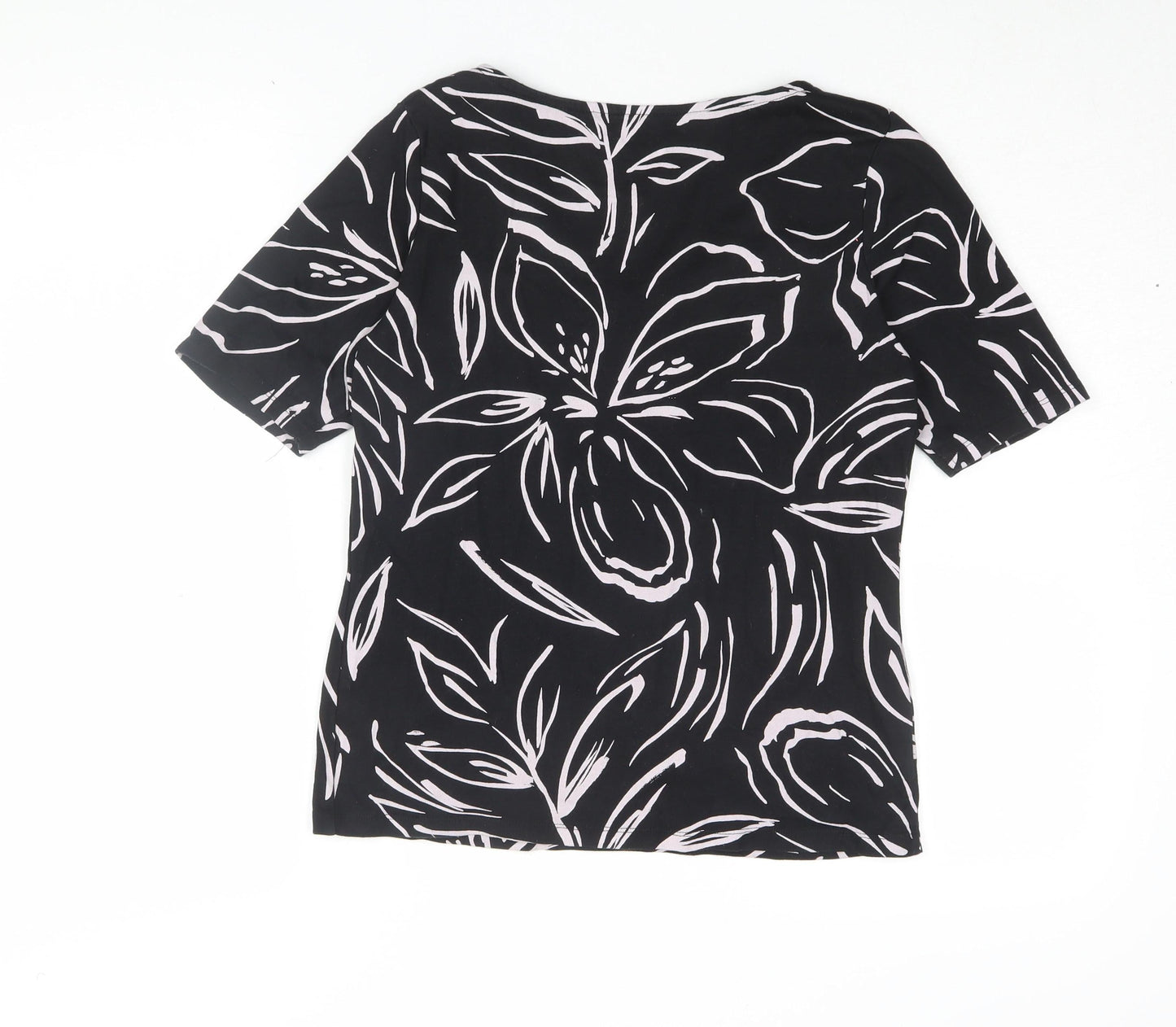 Womens UK Size 10 Love Tees Black Basic T-Shirt