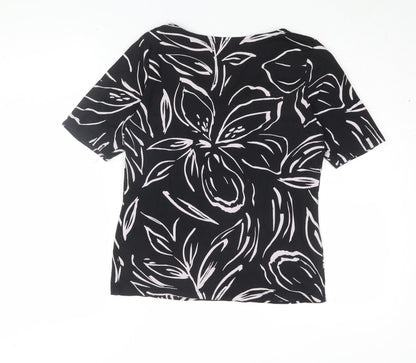 Womens UK Size 10 Love Tees Black Basic T-Shirt