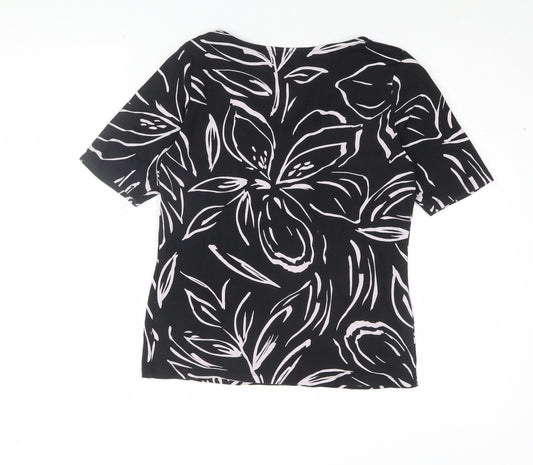 Womens UK Size 10 Love Tees Black Basic T-Shirt