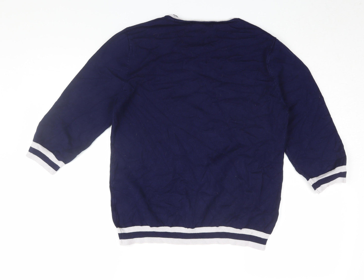 Womens UK Size L Vida Vi Blue Pullover Jumper