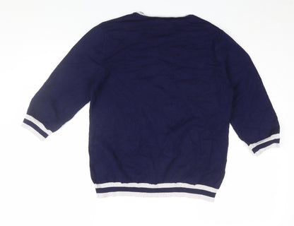Womens UK Size L Vida Vi Blue Pullover Jumper
