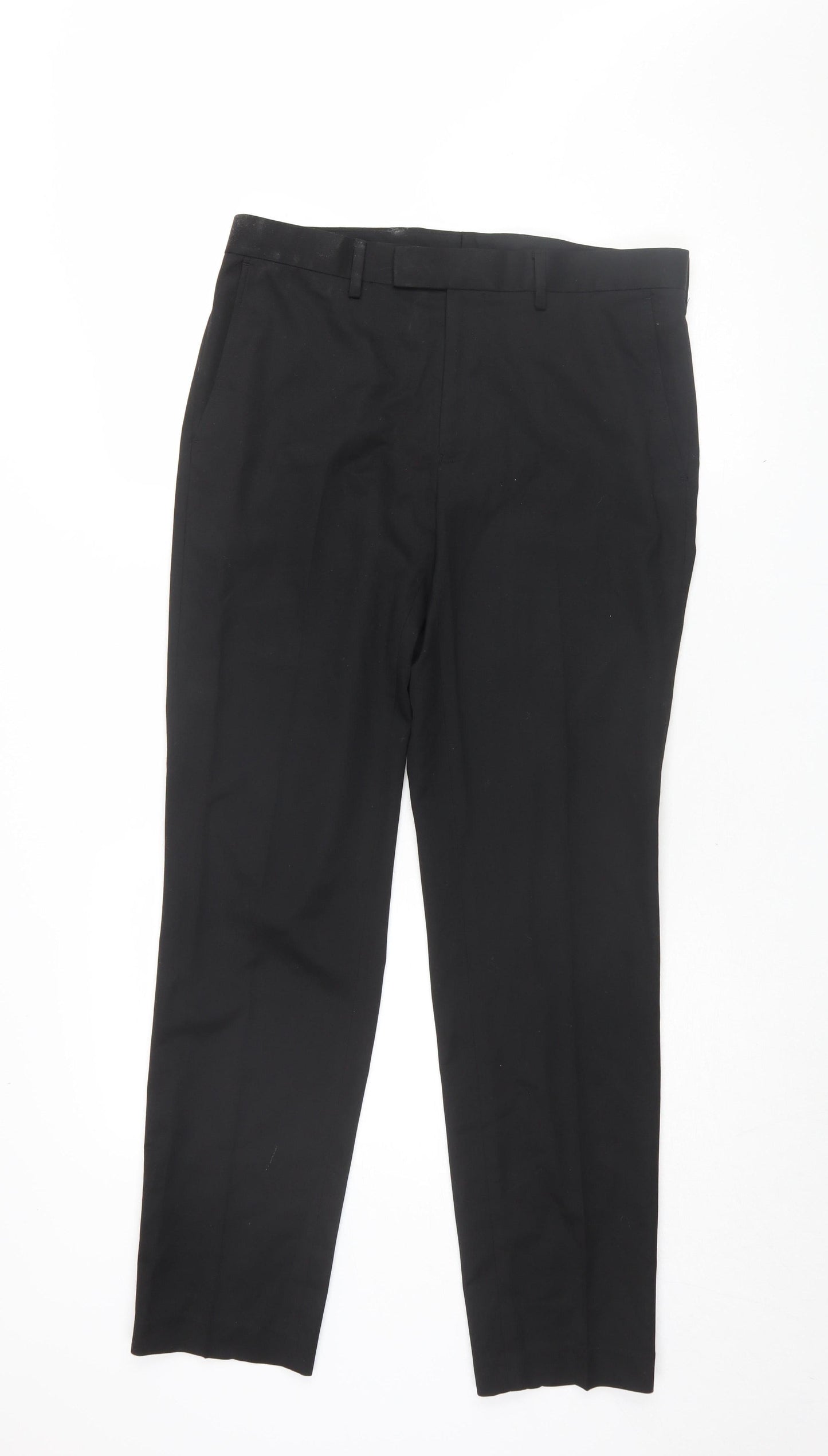 Womens UK Size 32 Marks and Spencer Slim Fit Chino Black Trousers