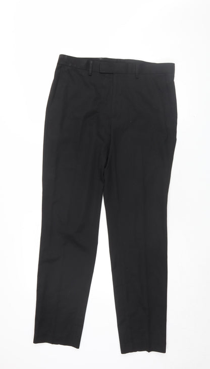 Womens UK Size 32 Marks and Spencer Slim Fit Chino Black Trousers