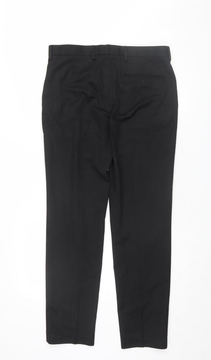 Womens UK Size 32 Marks and Spencer Slim Fit Chino Black Trousers