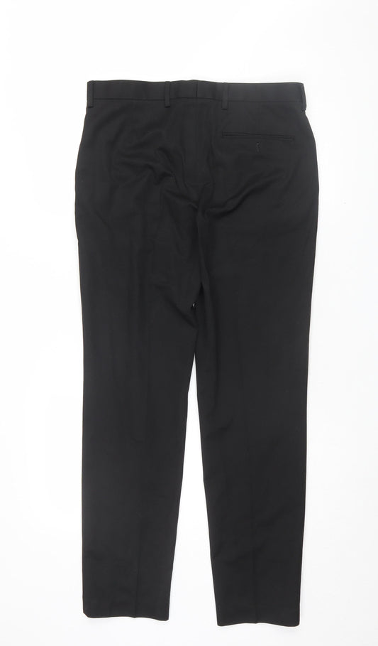 Womens UK Size 32 Marks and Spencer Slim Fit Chino Black Trousers