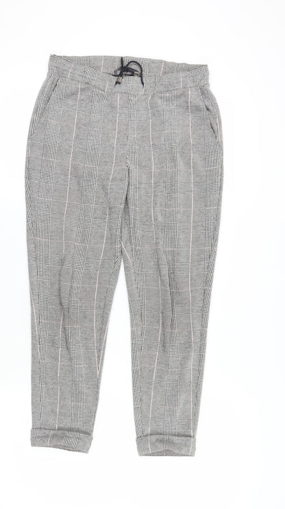 Womens UK Size 10 Marks and Spencer Regular Fit Cropped Grey Trousers