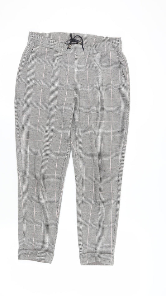 Womens UK Size 10 Marks and Spencer Regular Fit Cropped Grey Trousers