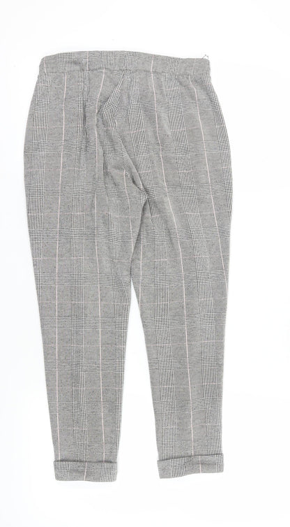 Womens UK Size 10 Marks and Spencer Regular Fit Cropped Grey Trousers