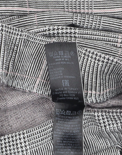 Womens UK Size 10 Marks and Spencer Regular Fit Cropped Grey Trousers