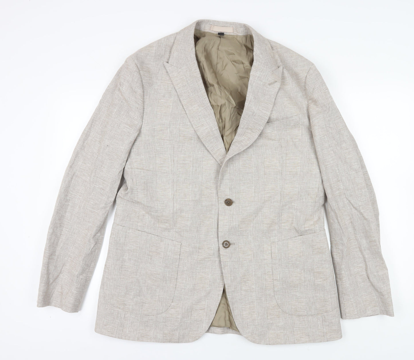 Mens UK Size 44 Marks and Spencer Regular Beige Suit Jacket