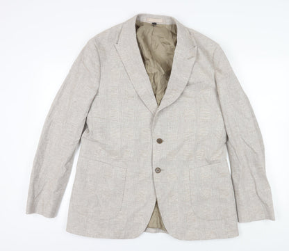 Mens UK Size 44 Marks and Spencer Regular Beige Suit Jacket