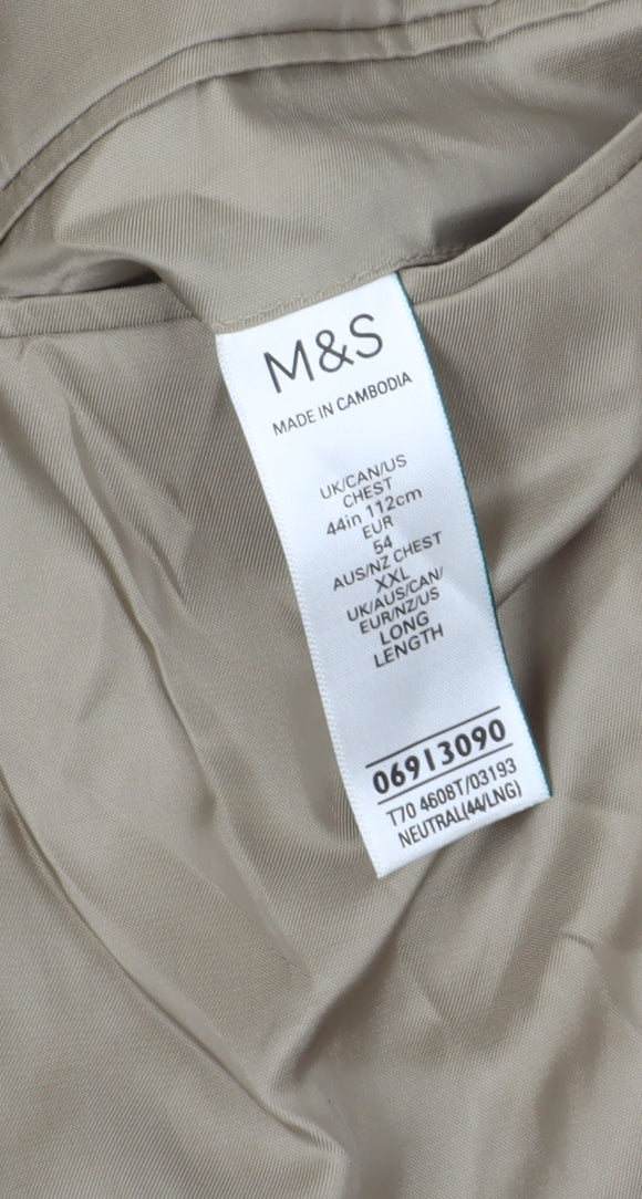 Mens UK Size 44 Marks and Spencer Regular Beige Suit Jacket