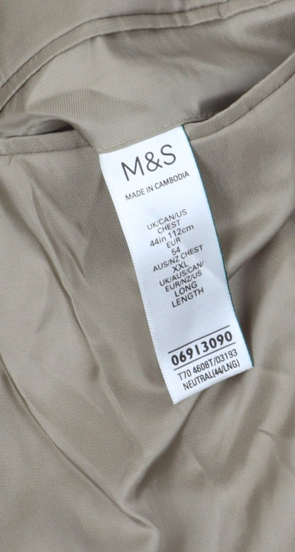 Mens UK Size 44 Marks and Spencer Regular Beige Suit Jacket