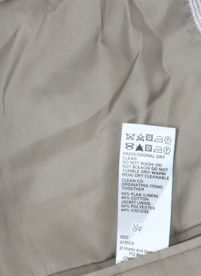 Mens UK Size 44 Marks and Spencer Regular Beige Suit Jacket