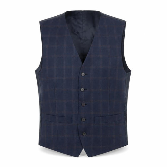 Mens UK Size 38 Alexandre of England Regular Blue Suit Waistcoat