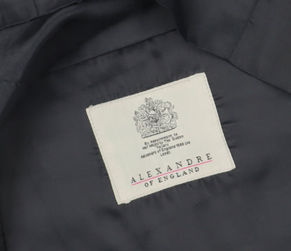 Alexandre of England Men's Navy Check Suit Waistcoat 38R