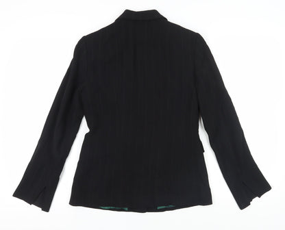 Principles Women's Black Pinstripe Blazer Jacket Size 10