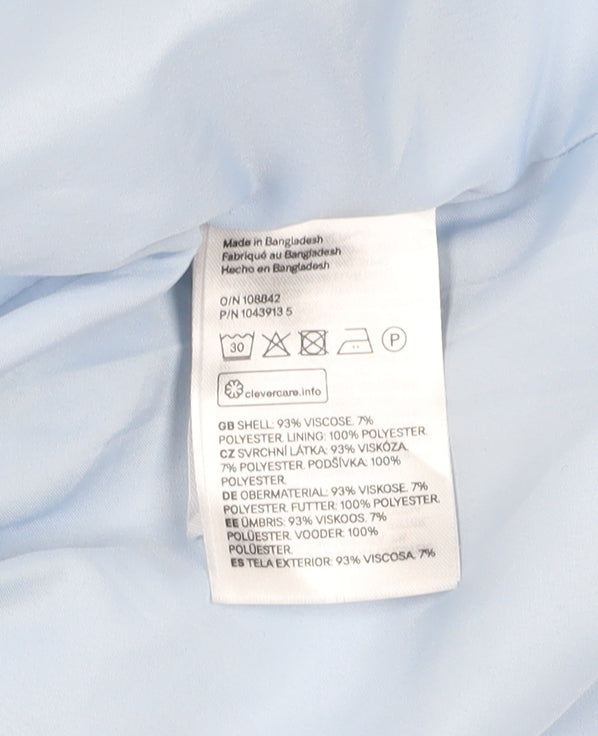 H&M Women's Blue Double-Breasted Blazer Size 14