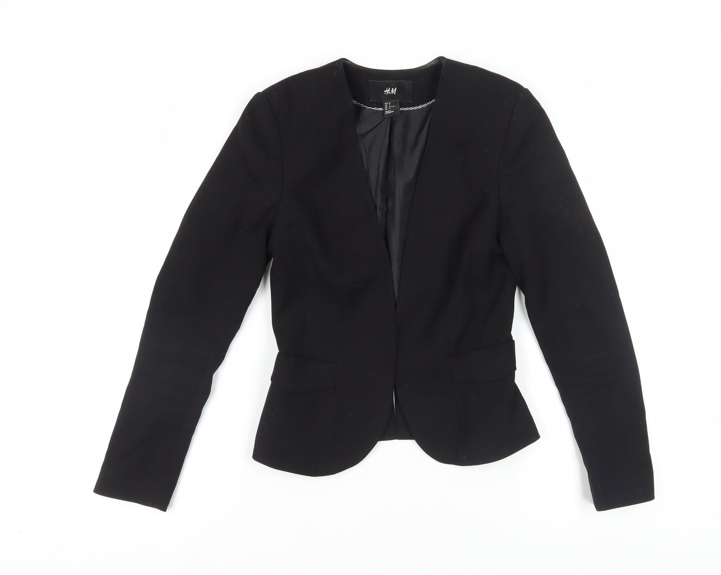 H&M Women's Black Suit Jacket Size 4 – Classic Style