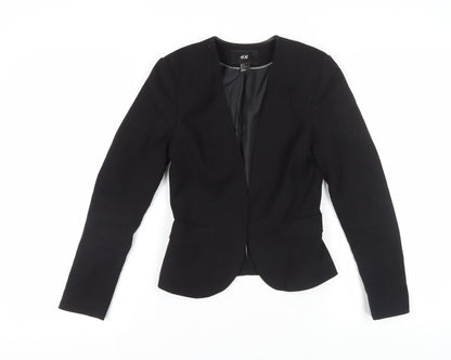 H&M Women's Black Suit Jacket Size 4 – Classic Style