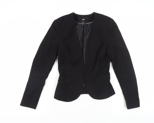 H&M Women's Black Suit Jacket Size 4 – Classic Style
