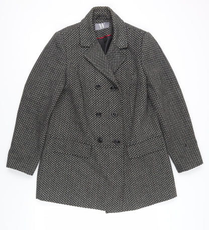 Womens UK Size 16 BHS Grey Pea Coat