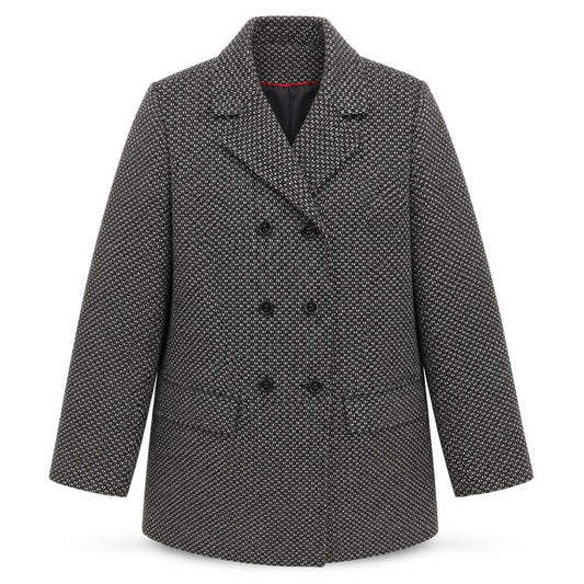 Womens UK Size 16 BHS Grey Pea Coat