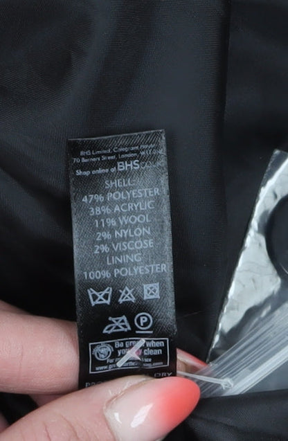 Womens UK Size 16 BHS Grey Pea Coat