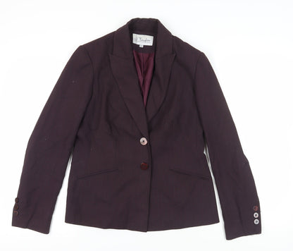 J Taylor Women's Purple Pinstripe Suit Jacket Size 12