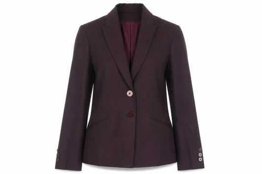 J Taylor Women's Purple Pinstripe Suit Jacket Size 12
