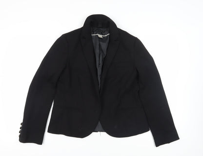 Laura Clement Women's Black Blazer Size 4 Business