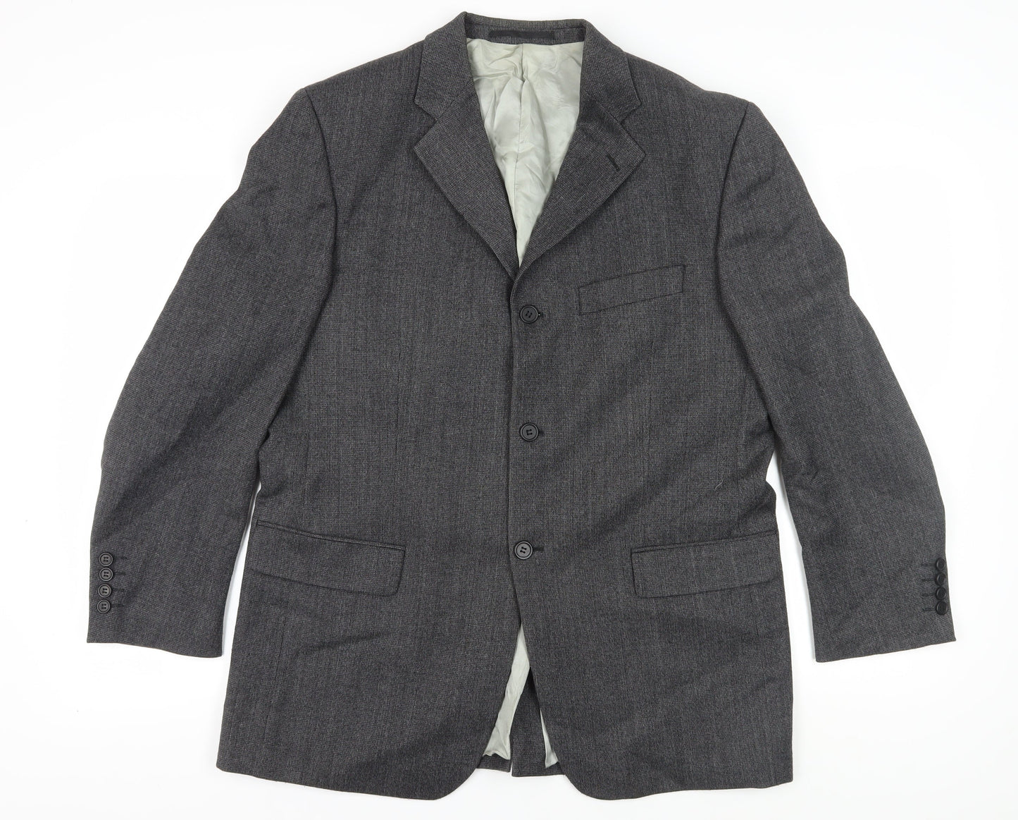 Hugo James Men's Grey Blazer, Size 42, Regular Fit