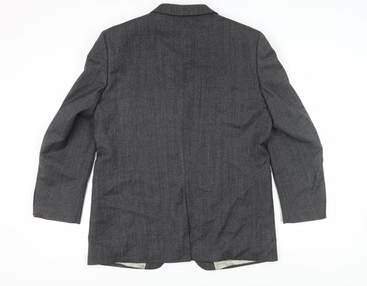 Hugo James Men's Grey Blazer, Size 42, Regular Fit
