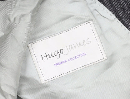 Hugo James Men's Grey Blazer, Size 42, Regular Fit