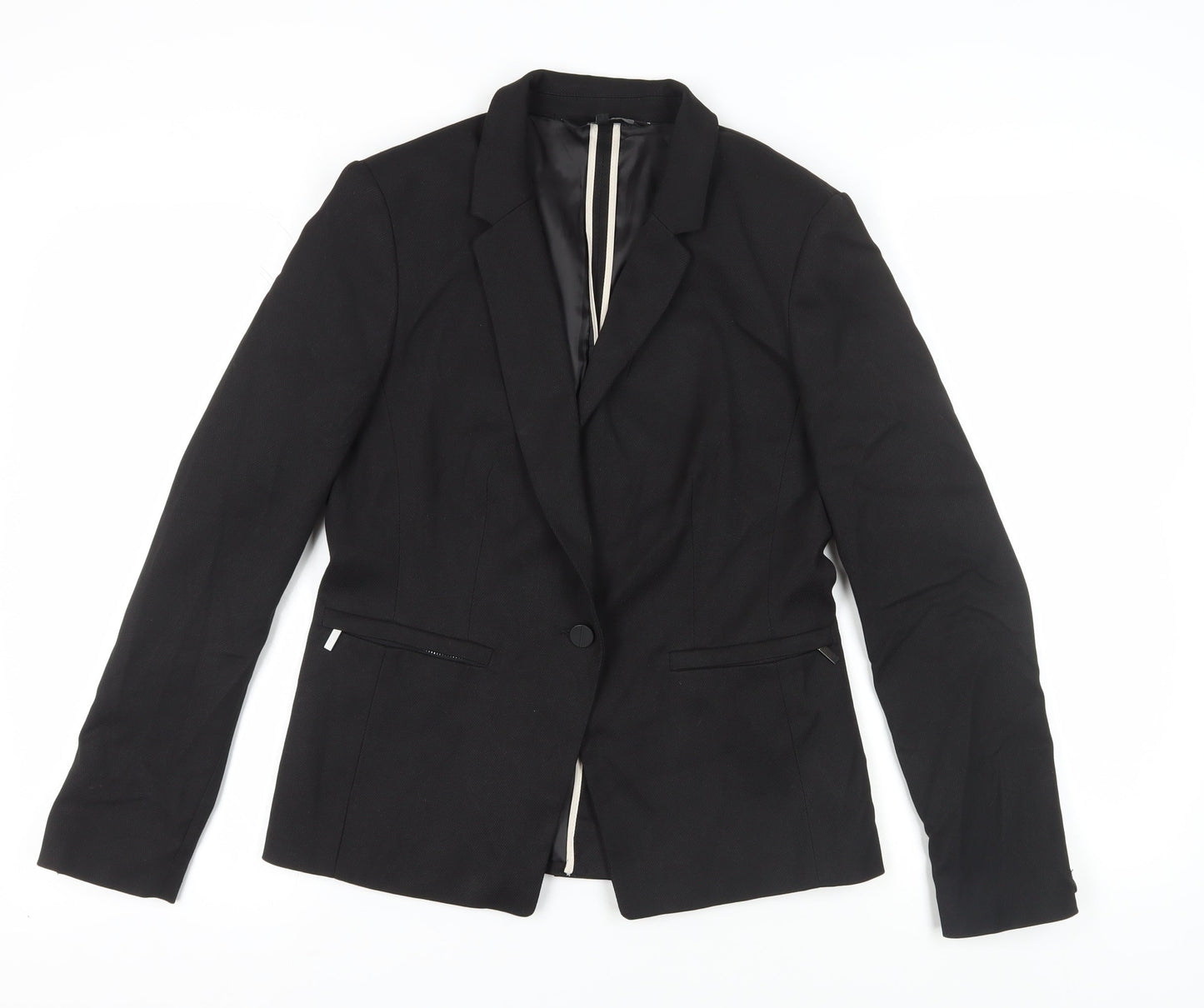 Next Women's Black Regular Fit Suit Jacket Size 12