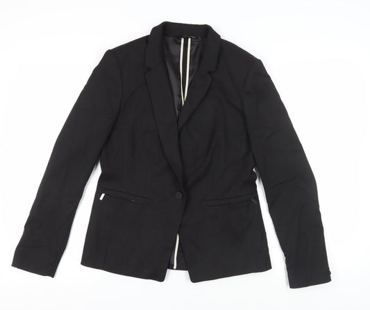 Next Women's Black Regular Fit Suit Jacket Size 12