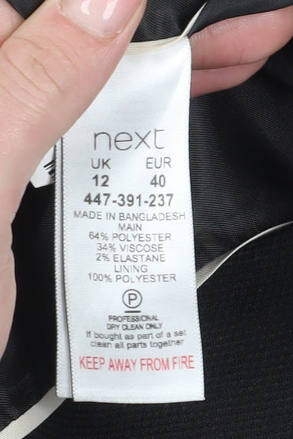 Next Women's Black Regular Fit Suit Jacket Size 12
