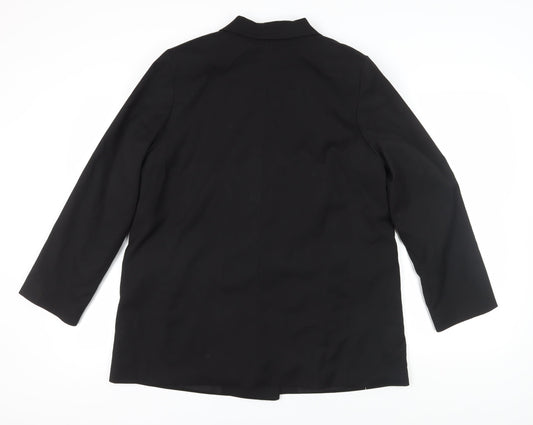 H&M Women's Black Suit Jacket, Size 12, Double-Breasted