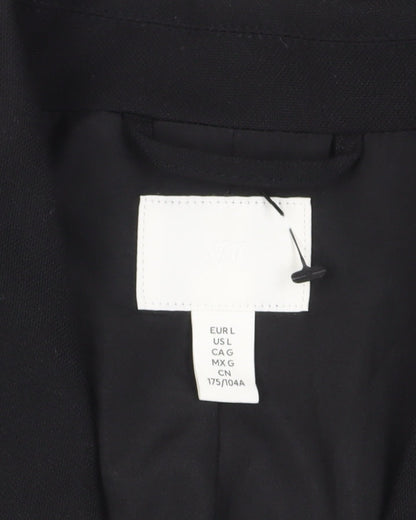 H&M Women's Black Suit Jacket, Size 12, Double-Breasted